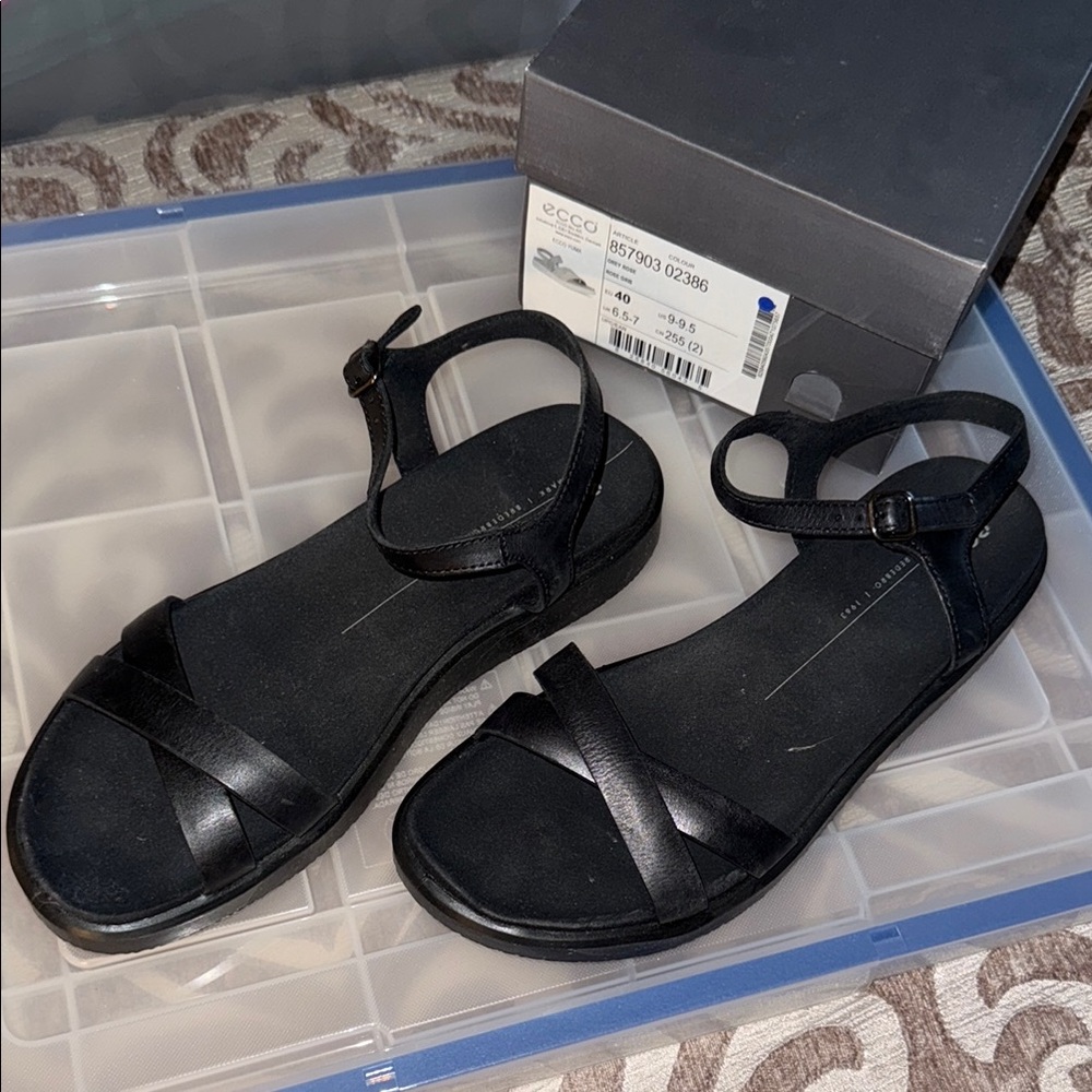 ECCO Women's Black Sandals